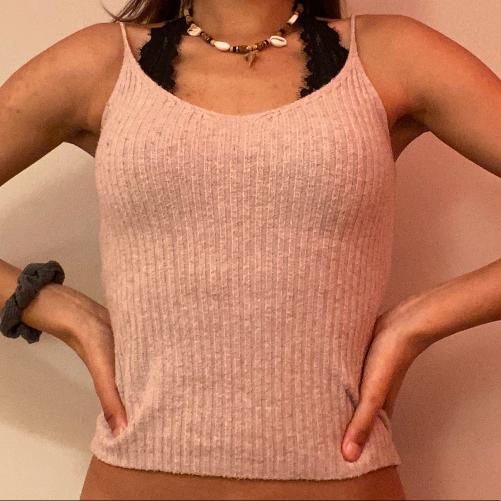 Simple ribbed tank top